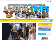 Tablet Screenshot of lakotacountrytimes.com